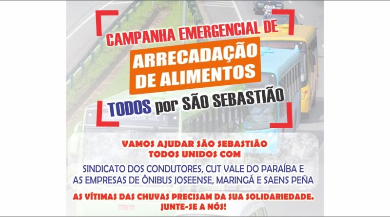 CAMPANHA DE ARRECADAÇÃO DE ALIMENTOS PARA SÃO SEBASTIÃO